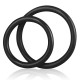 Заказать Набор из двух черных силиконовых колец разного диаметра SILICONE COCK RING SET