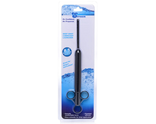 Черный шприц с тонким кончиком для введения геля Deep Shot Lubricant Launcher