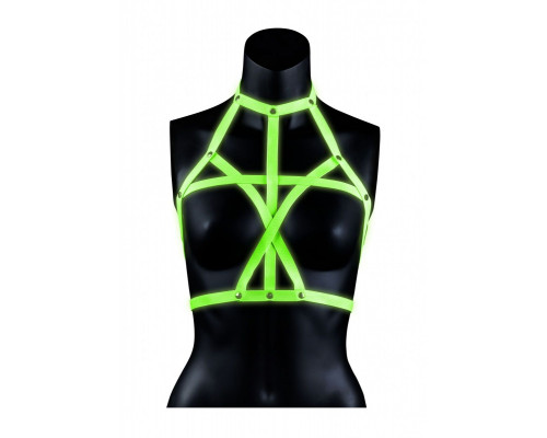 Заказать Портупея Bra Harness с неоновым эффектом - размер S-M