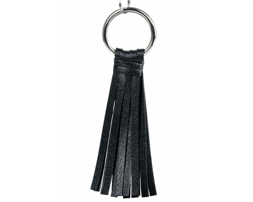 Черно-серебристые зажимы для сосков Theatre с кисточками