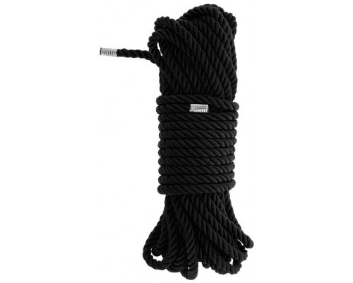 Заказать Черная веревка для бондажа BONDAGE ROPE - 10 м.