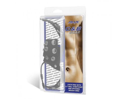Заказать Утяжка на пенис и мошонку Cock Ring With 1.5  Ball Stretcher And Optional Weight Ring