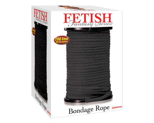 Заказать Черная веревка для связывания Bondage Rope - 60,9 м.