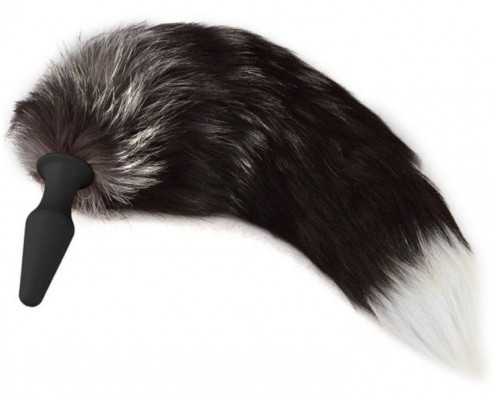 Заказать Коническая анальная пробка с натуральным хвостом