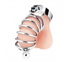 Серебристая клетка для члена Urethral Play Cage