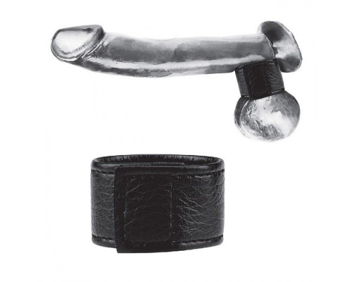Заказать Чёрная утяжка на мошонку 1  Velcro Ball Stretcher