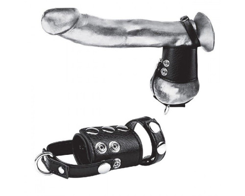 Заказать Кольцо на член и мошонку Cock Ring With 2  Ball Stretcher And Optional Weight Ring