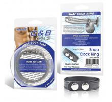 Кольцо на пенис SNAP COCK RING из искусственной кожи на клепках