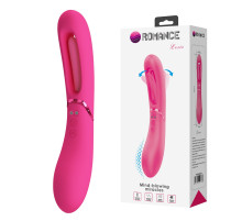 Розовый двусторонний вибратор с функцией фингеринга Lexie - 20 см.