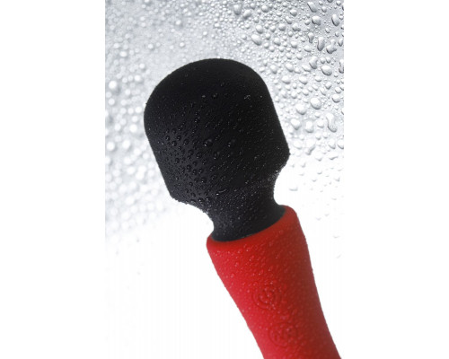 Заказать Красно-черный двусторонний вибромассажер Black Red - 21 см.