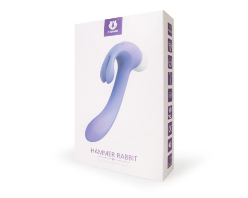 Заказать Сиреневый двусторонний вибромассажер Hammer Rabbit - 18,8 см. Заказать Сиреневый двусторонний вибромассажер Hammer Rabbit - 18,8 см.