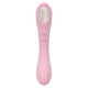 Нежно-розовый двусторонний стимулятор Daisy Massager - 20,2 см.