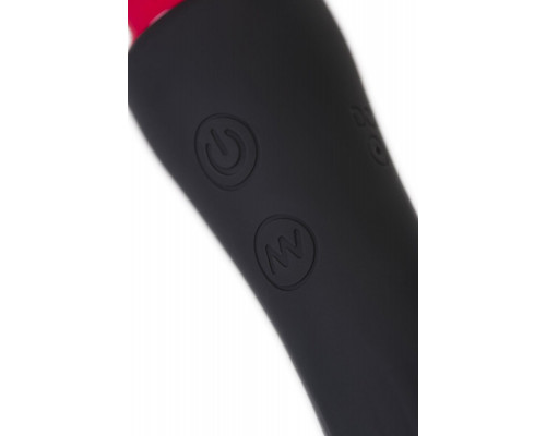 Заказать Черно-красный двусторонний вибромассажер Black Red - 21 см.