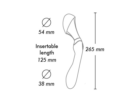 Малиновый двусторонний вибростимулятор ZOA - 26,5 см.