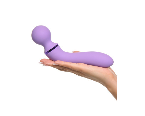 Заказать Фиолетовый двусторонний вибростимулятор Duo Wand Massage-Her - 19,6 см.