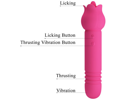 Розовый двусторонний вибратор Chaley