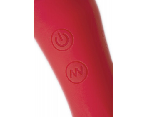 Заказать Красно-черный двусторонний вибромассажер Black Red - 21 см.