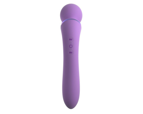 Заказать Фиолетовый двусторонний вибростимулятор Duo Wand Massage-Her - 19,6 см.