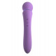 Заказать Фиолетовый двусторонний вибростимулятор Duo Wand Massage-Her - 19,6 см.