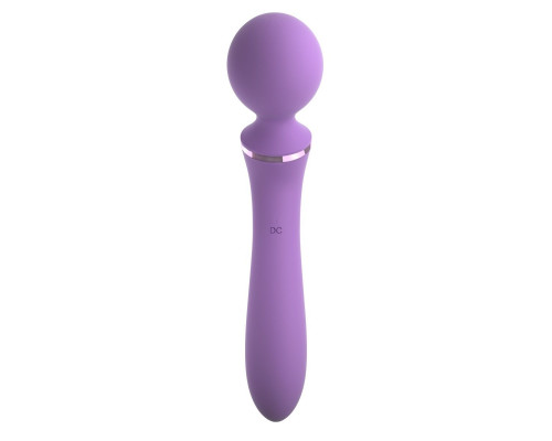 Заказать Фиолетовый двусторонний вибростимулятор Duo Wand Massage-Her - 19,6 см.