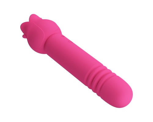 Розовый двусторонний вибратор Chaley