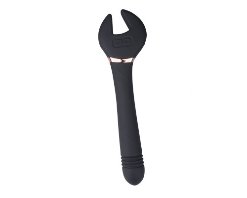Заказать Черный двусторонний вибратор Key Control Massager Wand в форме гаечного ключа Заказать Черный двусторонний вибратор Key Control Massager Wand в форме гаечного ключа