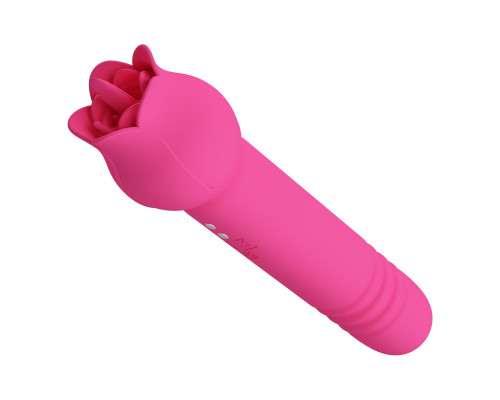 Розовый двусторонний вибратор Chaley