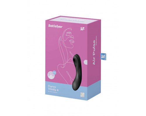 Заказать Черный вакуум-волновой вибростимулятор Satisfyer Curvy Trinity 4