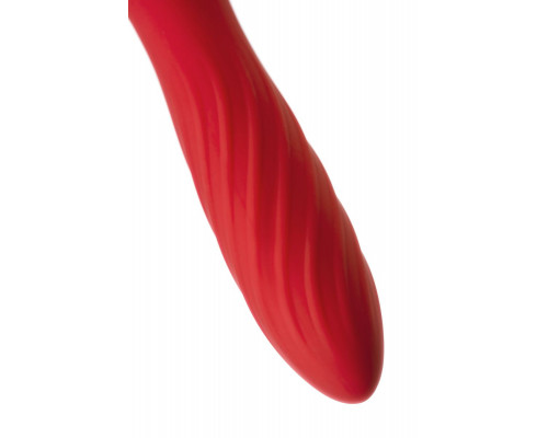 Заказать Красно-черный двусторонний вибромассажер Black Red - 21 см.