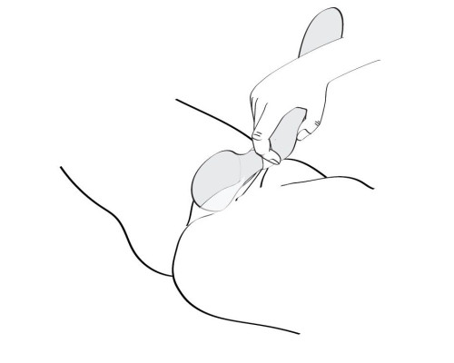 Малиновый двусторонний вибростимулятор ZOA - 26,5 см.