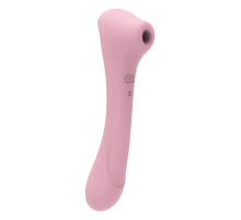 Нежно-розовый двусторонний стимулятор Daisy Massager - 20,2 см.
