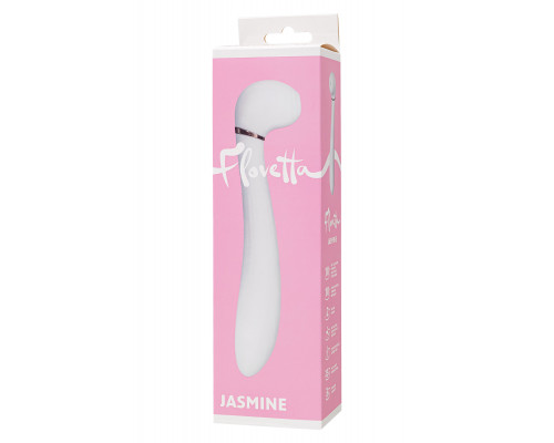 Заказать Белый вибратор с вакуумной стимуляцией Jasmine - 23 см.
