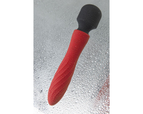 Заказать Красно-черный двусторонний вибромассажер Black Red - 21 см.