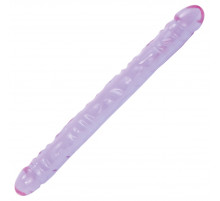 Двухсторонний фиолетовый фаллоимитатор Double Dong Purple Jellie - 46 см.