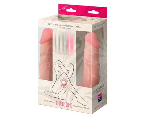 Заказать Двусторонний фаллоимитатор из неоскин - 49,5 см.