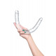 Заказать Прозрачный двухсторонний фаллоимитатор Double Dildo - 40 см.