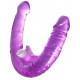 Заказать Фиолетовый двухсторонний фаллоимитатор с вибропулей - 35 см.