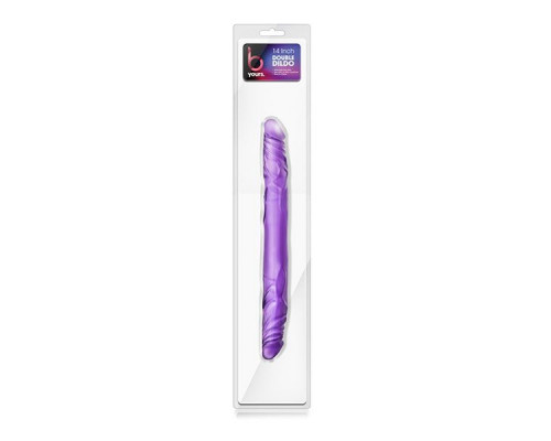 Заказать Фиолетовый двусторонний фаллоимитатор 14 Inch Double Dildo - 35 см.