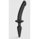 Заказать Черный двусторонний фаллоимитатор Strap-On-Me Dildo Plug-In Switch size S