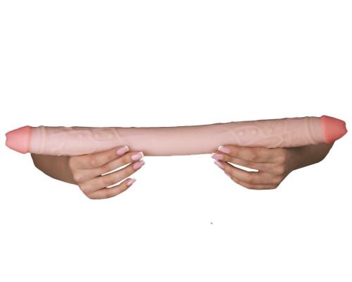 Заказать Двусторонний фаллоимитатор из неоскин - 49,5 см.