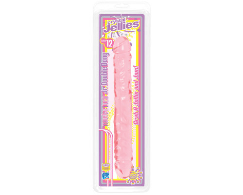 Заказать Двухсторонний гелевый фаллоимитатор Crystal Jellies 12  Jr. Double Dong - 30,5 см.