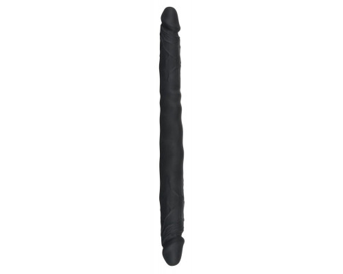 Заказать Чёрный двусторонний фаллоимитатор Double Dong Black - 40 см.