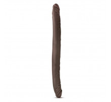 Коричневый двусторонний фаллоимитатор Chocolate 16-Inch Long Dildo - 41,5 см.
