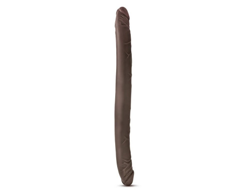 Коричневый двусторонний фаллоимитатор Chocolate 16-Inch Long Dildo - 41,5 см.