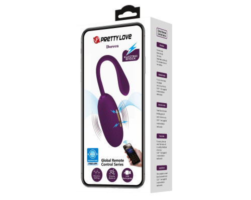 Заказать Фиолетовое виброяйцо с электростимуляцией Doreen