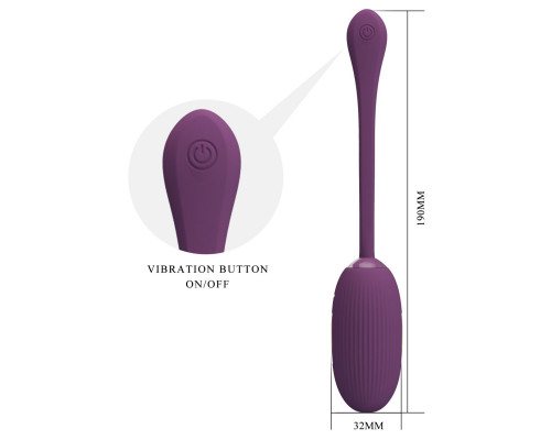 Заказать Фиолетовое виброяйцо с электростимуляцией Doreen