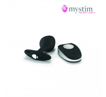 Черная пробка Mystim Rocking Vibe S с возможностью подключения к электростимулятору - 9,7 см.