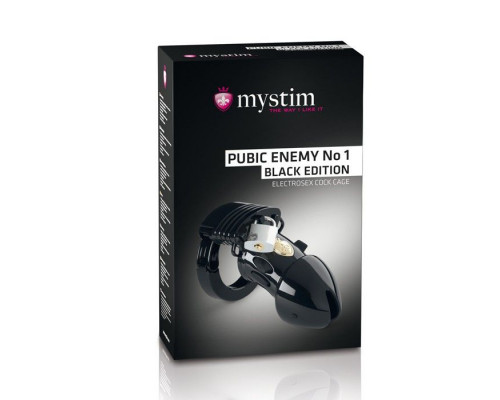 Заказать Пояс верности с электростимуляцией Mystim Pubic Enemy No1 Black Edition
