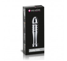 Ребристый фаллоимитатор для электростимуляции Funky Fella Rill Dildo - 13 см.