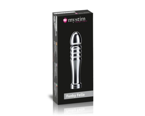 Заказать Ребристый фаллоимитатор для электростимуляции Funky Fella Rill Dildo - 13 см.